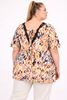 Picture of CURVY GIRL TUNIC WITH BACK KNOT AND FLARED SLEEVE